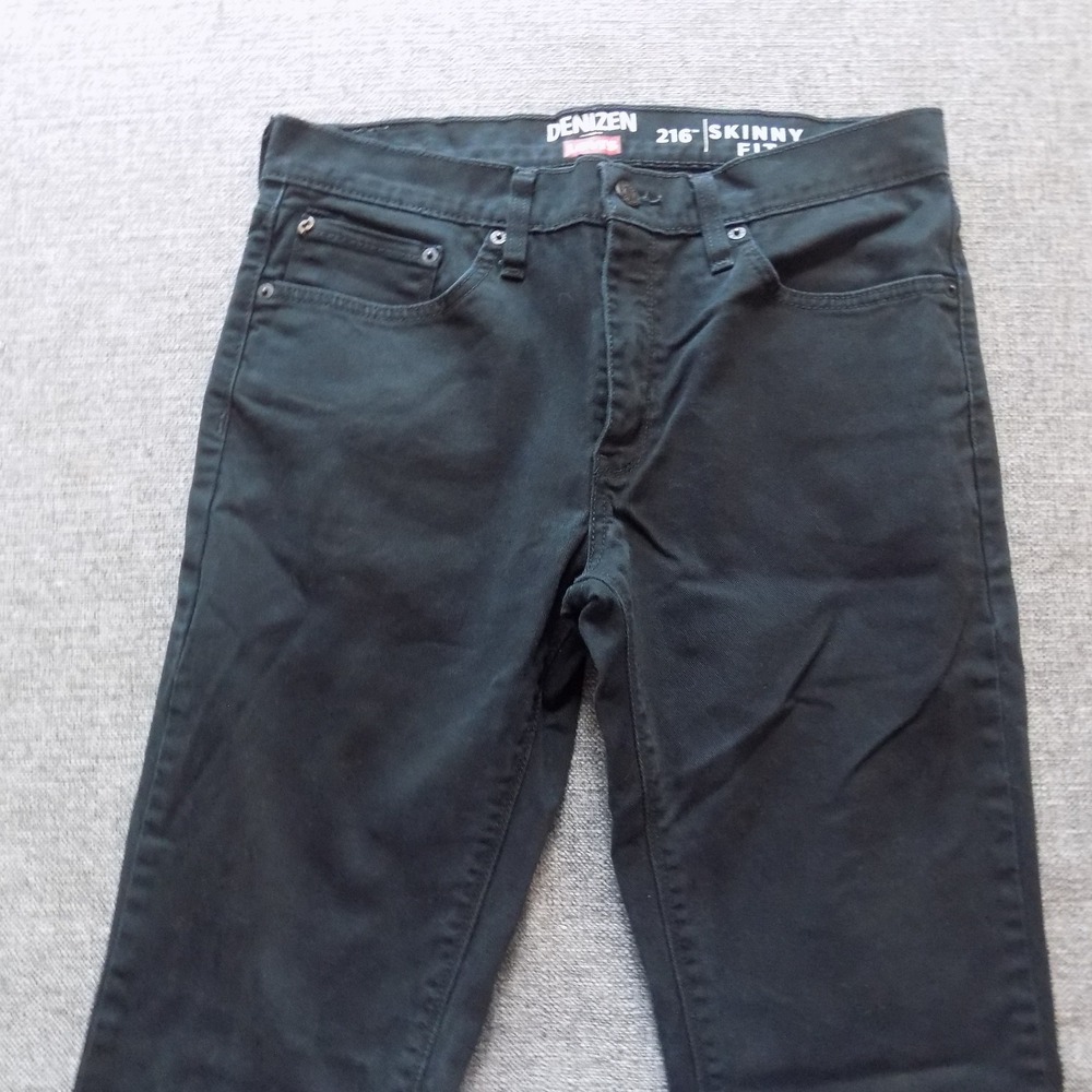 Denizen Levi's 216 Skinny Fit Jeans Mens 32x32 Black Good Stretch Denim Pockets